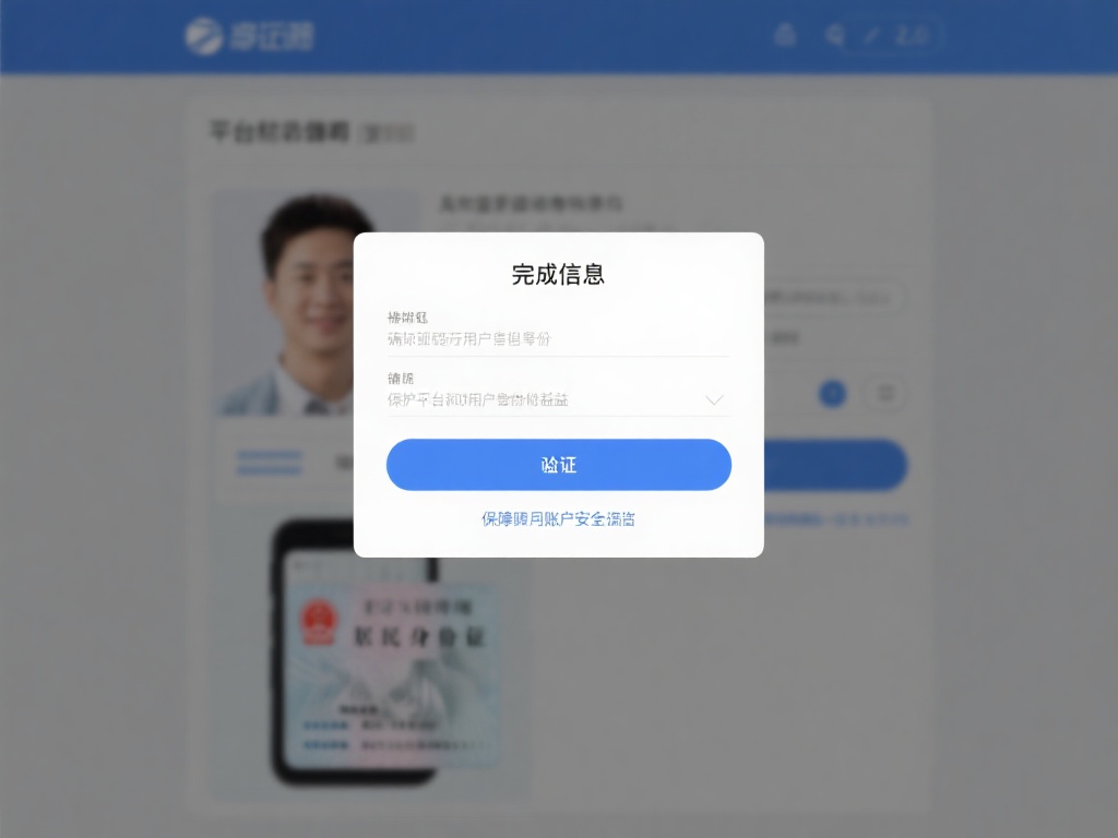 完成基本信息填写后，平台通常会要求你进行身份验证。